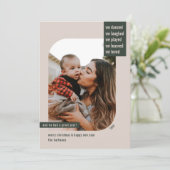 Moderne Lijst Review 1 Kerstmis Feestdagenkaart (Staand voorkant)