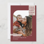 Moderne Lijst Review 1 kerstwijn Feestdagenkaart (Voorkant)