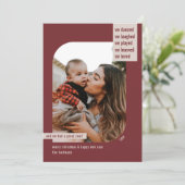 Moderne Lijst Review 1 kerstwijn Feestdagenkaart (Staand voorkant)