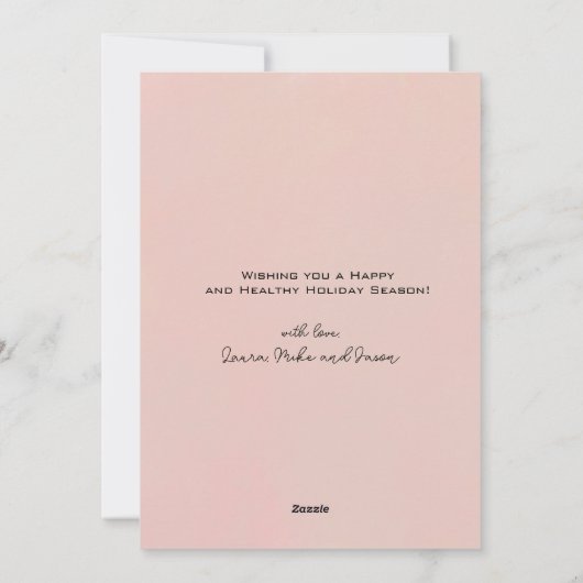 Moderne Lijst roze feestdag foto Feestdagenkaart (Achterkant)