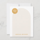 Moderne Lijst Stationery Note Kaart - Geel (Voorkant)