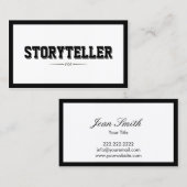 Moderne Lijst Typografie Visitekaartje (Voorkant / Achterkant)