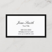 Moderne Lijst Typografie Visitekaartje (Achterkant)