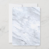 Moderne Lijst van de Kunstfoto Blauwe Marmer terug Save The Date (Achterkant)