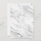 Moderne Lijst van de Kunstfoto Silver Grey Marmer  Save The Date (Achterkant)