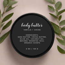 Moderne lijst van elegante zwarte ingrediënten