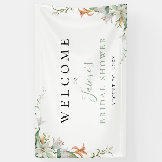 Moderne Lijst van Floral Lily Spandoek (Verticaal)