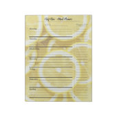 Moderne lijst van maaltijd en kruidenierslijst notitieblok (Linkerzijde)