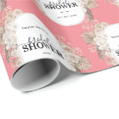 Moderne Lijst Vrijgezellenfeest roze achtergrond Cadeaupapier (Rol Hoek)