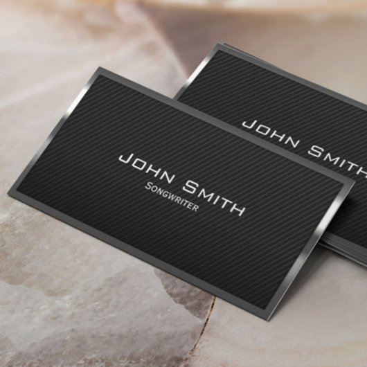 Moderne Lijst zwarte koolstofvezel Songwriter Visitekaartje