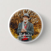 Moderne Lijsten Eenvoudige foto begrafenis Ronde Button 5,7 Cm (Voorkant)