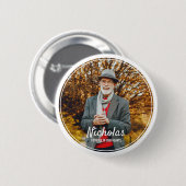 Moderne Lijsten Eenvoudige foto begrafenis Ronde Button 5,7 Cm (Voorkant /achterkant)