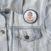 Moderne Lijsten Eenvoudige foto begrafenis Ronde Button 5,7 Cm (In situ)