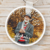 Moderne Lijsten Eenvoudige foto begrafenis Sleutelhanger