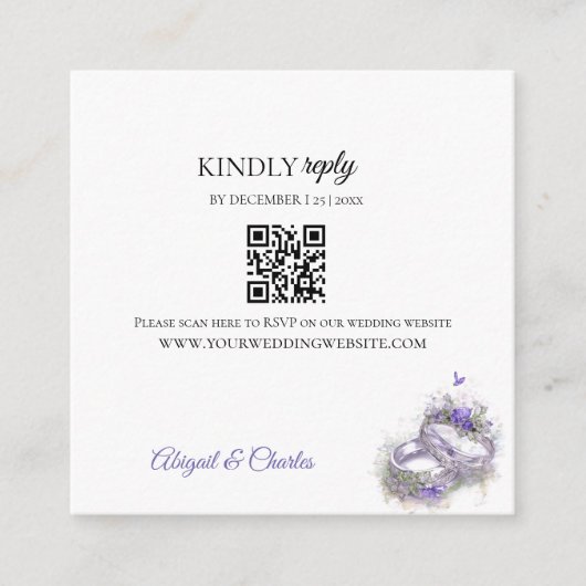 Moderne lila Behuizing Kaart (Voorkant)