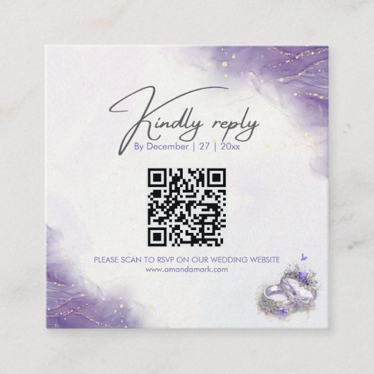 Moderne lila Behuizing Kaart (Voorkant)