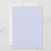Moderne lila & blauwe bloemige bruiloft kaart (Achterkant)