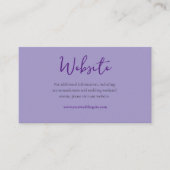 Moderne Lila Blauwe Hortensia Bloemen Bruiloftssit Informatiekaartje (Voorkant)