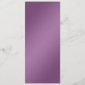 Moderne Lila bloemenbruiloft Menu (Achterkant)