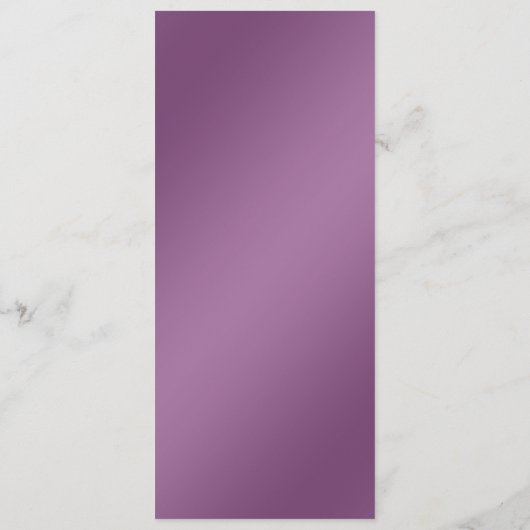 Moderne Lila bloemenbruiloft Menu (Achterkant)