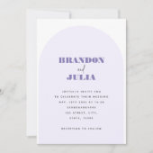 Moderne Lila boog Minimale QR-code Alle in één boh Kaart (Voorkant)