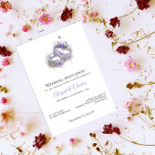 Moderne lila bruiloft uitnodigingskaart kaart