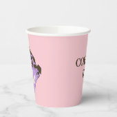 Moderne Lila Cowboy Cowgirl Westerne laarzen Papieren Bekers (Links)