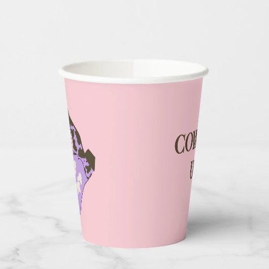 Moderne Lila Cowboy Cowgirl Westerne laarzen Papieren Bekers (Links)