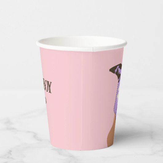 Moderne Lila Cowboy Cowgirl Westerne laarzen Papieren Bekers (Rechts)