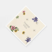 Moderne Lila Fuschia Floral Dank u servetten (Hoek)