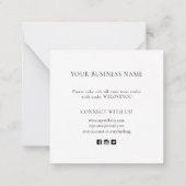 Moderne Lila Glitter Business Dank u invoegen Notitiekaartje (Achterkant)