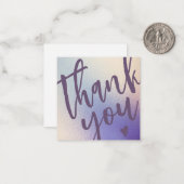 Moderne Lila Glitter Business Dank u invoegen Notitiekaartje (Voorkant / Achterkant in situ)