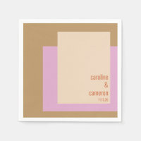 Moderne Lila gouden geometrische aangepaste bruilo