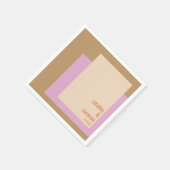 Moderne Lila gouden geometrische aangepaste bruilo Servet (Hoek)