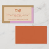 Moderne Lila gouden geometrische bruiloft RSVP Onl Informatiekaartje (Voorkant / Achterkant)