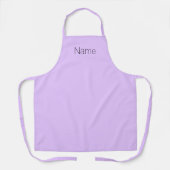 Moderne lila lavender aangepaste monogram massief schort (Voorkant)