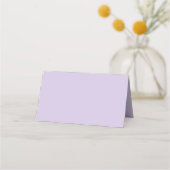 Moderne Lila lavender Mauve Script Floral Wedding Plaatskaartje (Achterkant)