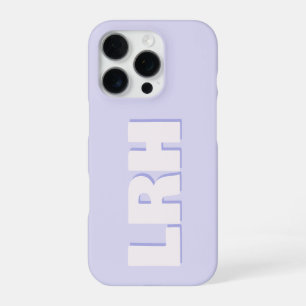 Moderne lila minimalistische monogram iPhone-hoes iPhone 16 Pro Hoesje