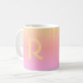 Moderne Lila monogram roze Koffiemok (Voorkant links)