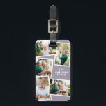 Moderne lila multi-fotofamilie elegant cadeau bagagelabel<br><div class="desc">Modern pastel lila paarse multi-fotofamilie stijlvol en elegant design. Ideaal doordacht verjaardagscadeau,  Moederdag,  Vaderdag of kerstdagscadeau.</div>