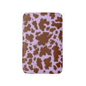 Moderne Lila Paarse en Bruine Koe Skin Print Badmat (Voorkant Verticaal)