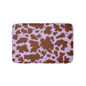 Moderne Lila Paarse en Bruine Koe Skin Print Badmat (Voorkant)