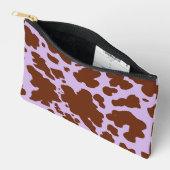 Moderne Lila Paarse en Bruine Koe Skin Print Etui (Open)