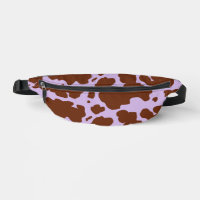 Moderne Lila Paarse en Bruine Koe Skin Print