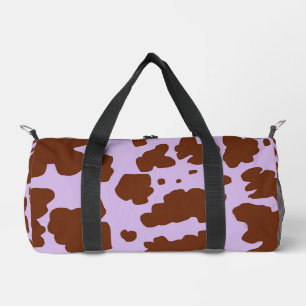 Moderne Lila Paarse en Bruine Koe Skin Print Plunjezak