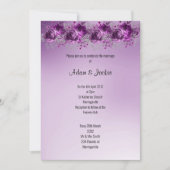 Moderne Lila Paarse florale ELEGANT WEDDING Kaart (Voorkant)