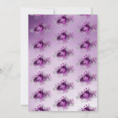 Moderne Lila Paarse florale ELEGANT WEDDING Kaart (Achterkant)