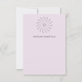 Moderne Lila Spiraal Stip Elegant Notitiekaartje