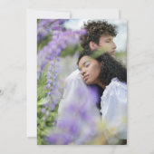Moderne Lila Waterverf Wildbloemen Bruiloft Save The Date (Achterkant)
