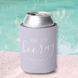 Moderne Lilac Sip Sip Hooray Trouw Favor Blikjeskoeler